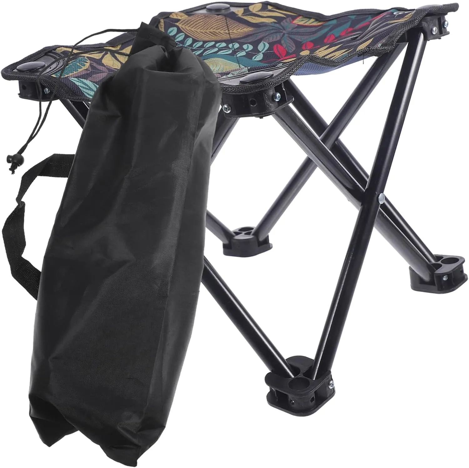 MERRYHAPY Folding Chairs for Camping Compact Folding Stool Fishing Retractable Portable Bench