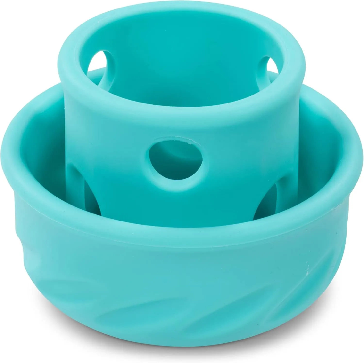 Messy Mutts Totally Pooched Puzzle 'n Play Mushroom | Interactive Treat Puzzle Toy for Dogs | Durable 4” x 3.5” TPR Dog Toy | Teal
