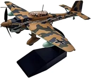 Metal Aircraft Model Diecast 1:72 Scale for German JU87 Stuka Bomber Fighter Alloy Model Souvenir for Adult Aviation Enthusiasts