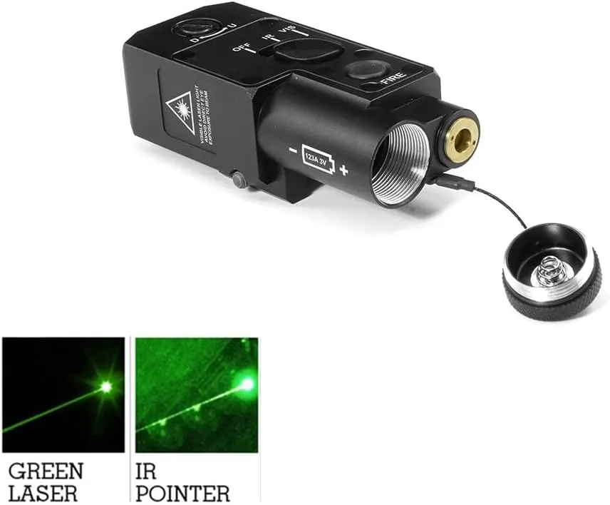 Metal CBQL-1 Box Laser Sights Flashlight，with IR   Red/Green/Blue Laser Sight，with Remote Pressure Switch & M300/M600 Series Flashlight Base Mount Combo，Fits for Standard 20mm Rail Mounting