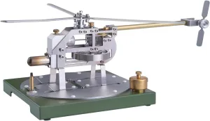 Metal Stirling Engine Helicopter Model Kit, DIY Assembly Stem Educational Toy Gamma Hot Air Stirling Engine Model Science Physical Experiment for Adults Teens