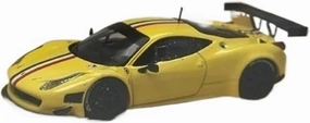 Metal Die Cast Toy Cars 1:64 for Ferrari 458 Italia GT3 Yellow Alloy Car Model Desktop Decoration Collectible for Home Or Office Décor