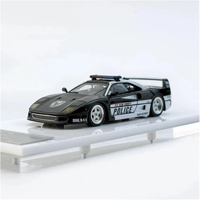 Metal Die Cast Toy Cars 1:64 for Ferrari F40 1990 NFS RCPD Resin Model High-Speed Police Car Desktop Decorations for Home Or Office Décor