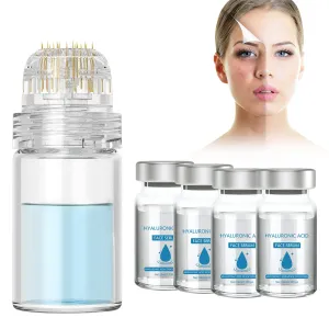 Micro Infusion System for Lips, Micro System for Face, SerumSmooth Skin Facial Serum for All Skin Types (1*Micro System Tool 4* Face Serum)