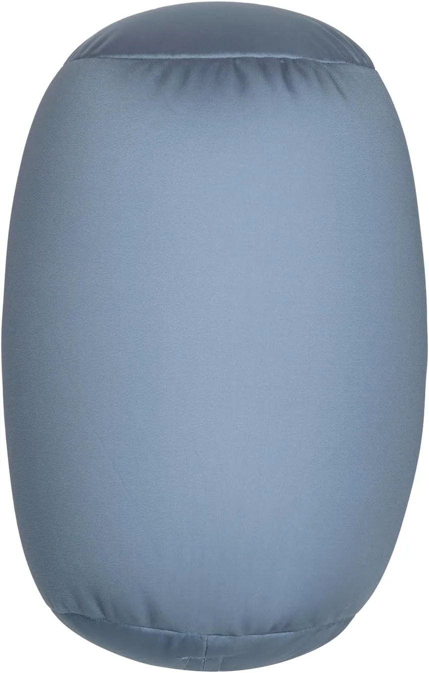 Microbead Neck Body Pillow Tube Microbead Bolster Bean Smooth Cool Pillow Neck Cervical Roll Pillow for Sleeping 7 x 12Inch Throw Travel Pillow (Cold Grey)