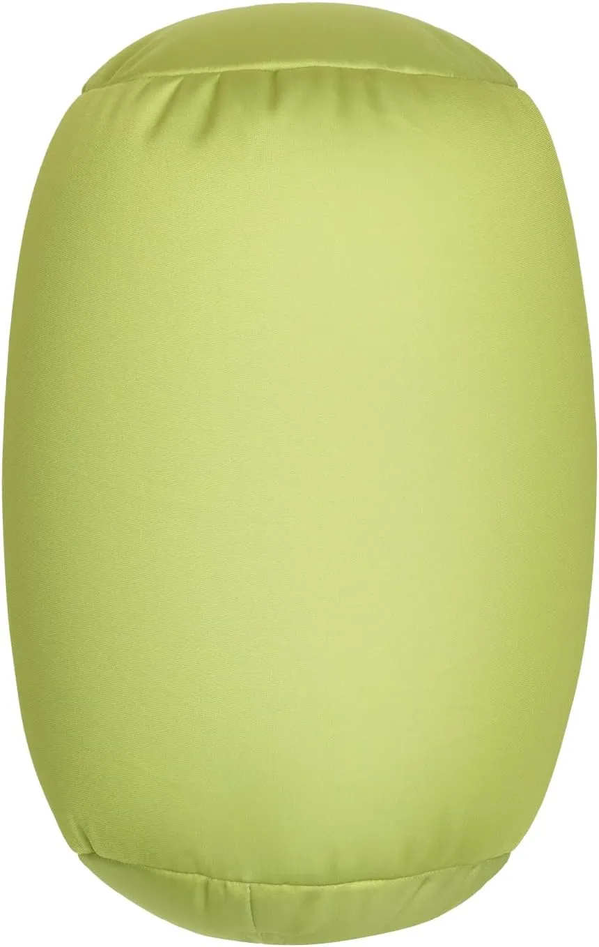 Microbead Neck Body Pillow Tube Microbead Bolster Bean Smooth Cool Pillow Neck Cervical Roll Pillow for Sleeping 7 x 12Inch Throw Travel Pillow (Olive Green)