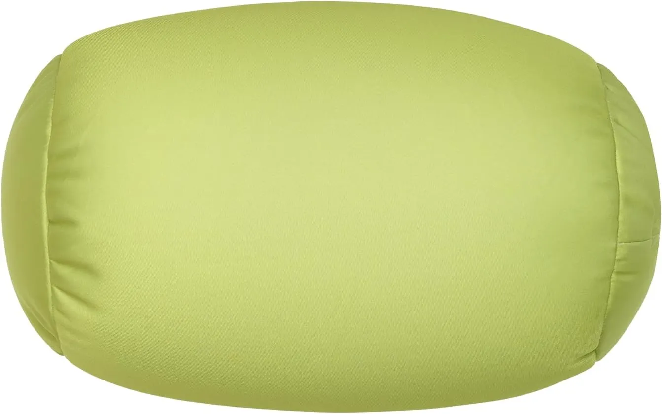 Microbead Neck Body Pillow Tube Microbead Bolster Bean Smooth Cool Pillow Neck Cervical Roll Pillow for Sleeping 7 x 12Inch Throw Travel Pillow (Olive Green)