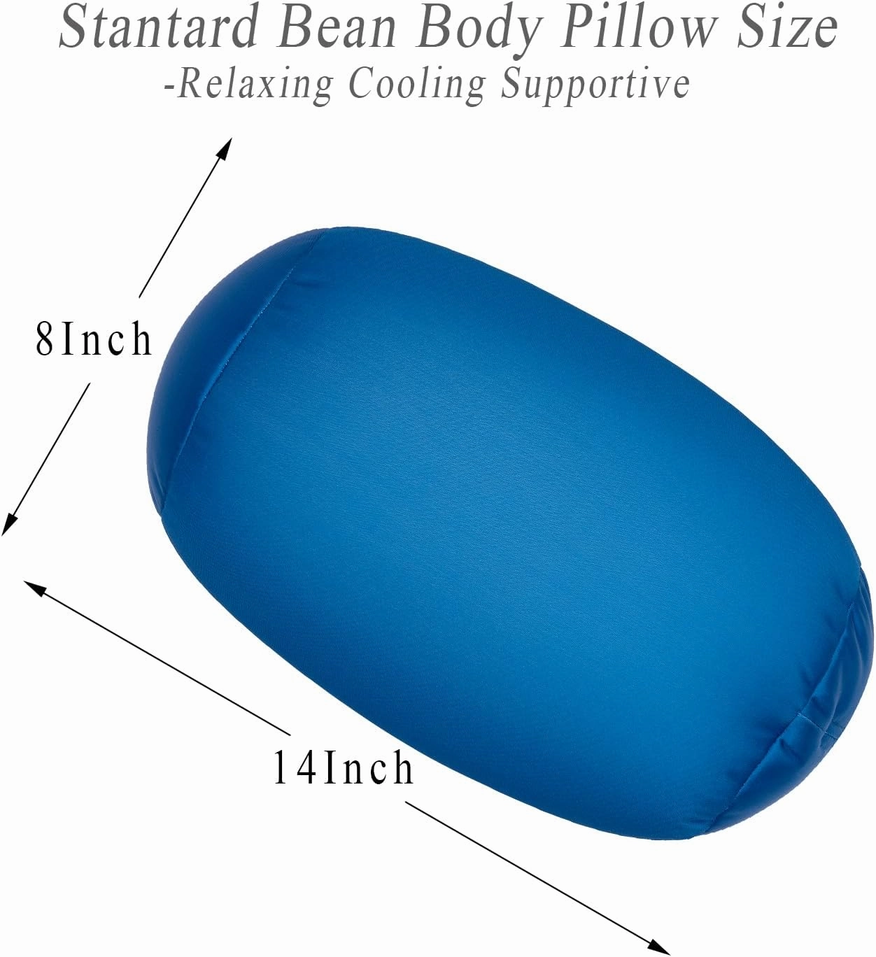 Microbead Neck Body Pillow Tube Microbead Bolster Bean Smooth Cool Pillow Neck Cervical Roll Pillow for Sleeping 7 x 12Inch Throw Travel Pillow (Pine Green)