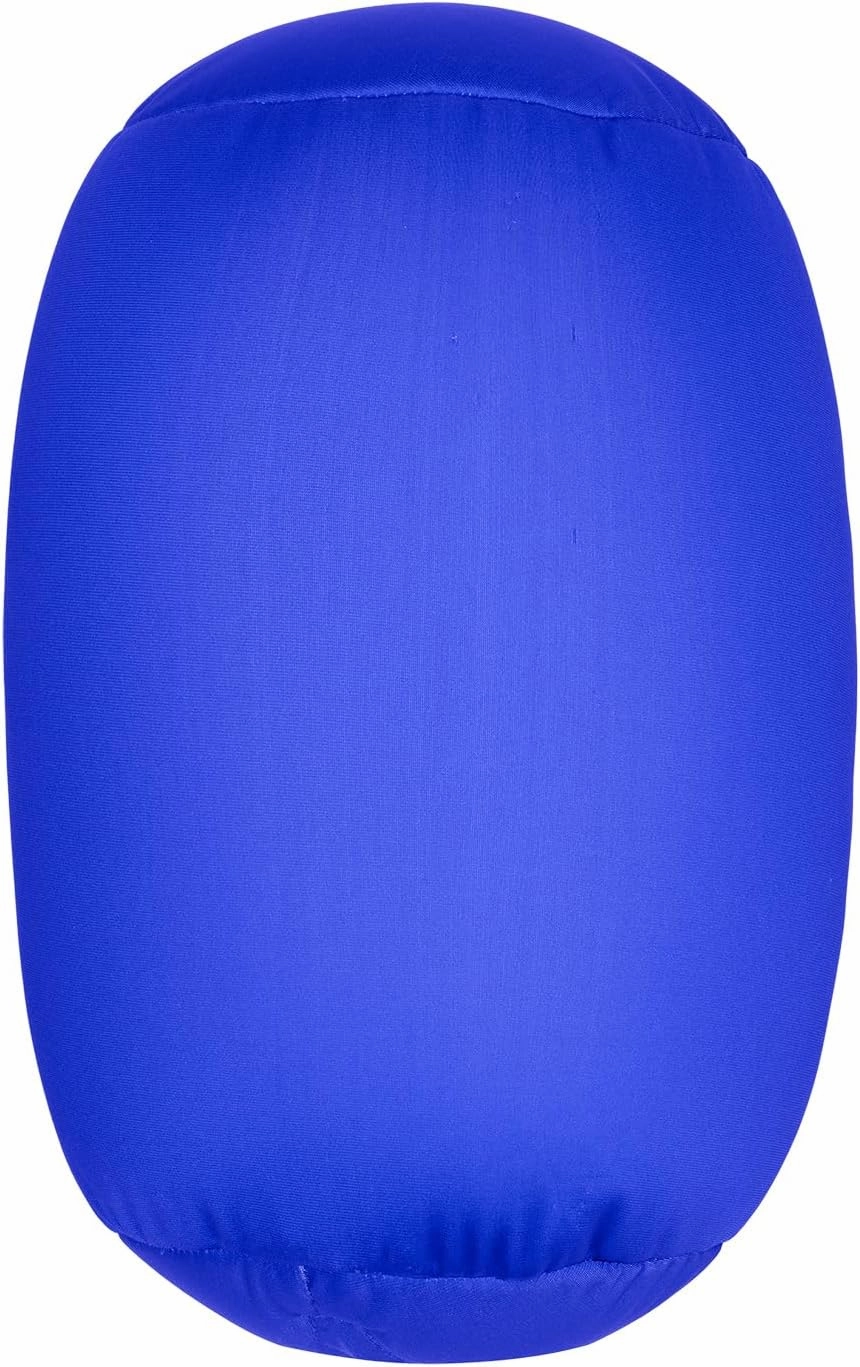 Microbead Neck Body Pillow Tube Microbead Bolster Bean Smooth Cool Pillow Neck Cervical Roll Pillow for Sleeping 7 x 12Inch Throw Travel Pillow(Sapphire Blue)