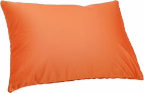 Microbead Throw Pillow with Removable Cover Bed Body Microbead Pillow Neck Head Back Support, Spandex Soft Silky Fabric for Sleeping and Travel Sofa Bedroom Comfortable (Carrot Color)