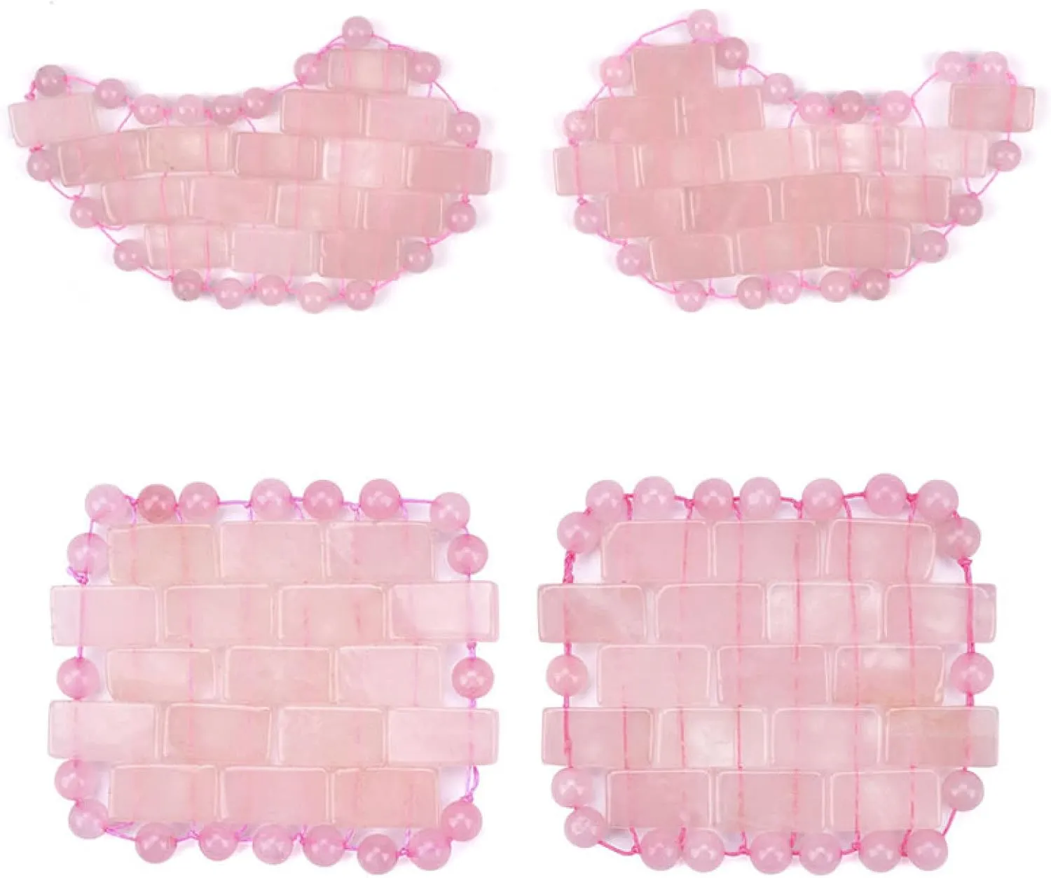 Mini Rose Quartz Eye Mask 100% Natural Jade Mask Tool,Type 04