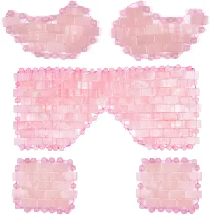 Mini Rose Quartz Eye Mask 100% Natural Jade Mask Tool,Type 05