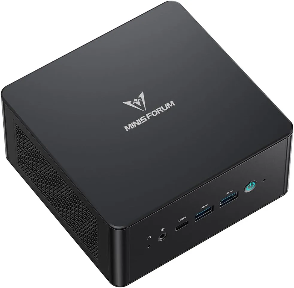 MINISFORUM UM890 Pro Mini PC, AMD Ryzen 9 8945HS (up to 5.2GHz) Mini Computers, 32GB DDR5 5600MHz RAM&1TB PCIe 4.0 SSD, Mini Desktop Quad Display HDMI/DP1.4/USB-C, AMD Radeon 780M/Dual LAN 2.5G