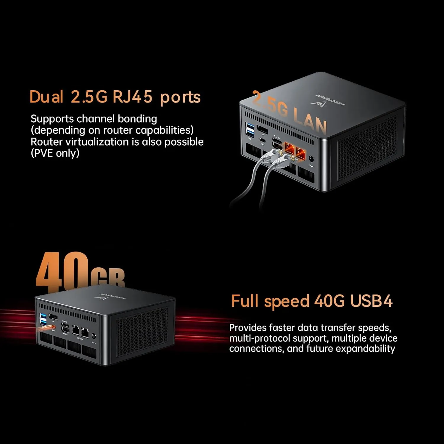 MINISFORUM UM890 Pro Mini PC, AMD Ryzen 9 8945HS (up to 5.2GHz) Mini Computers, 32GB DDR5 5600MHz RAM&1TB PCIe 4.0 SSD, Mini Desktop Quad Display HDMI/DP1.4/USB-C, AMD Radeon 780M/Dual LAN 2.5G