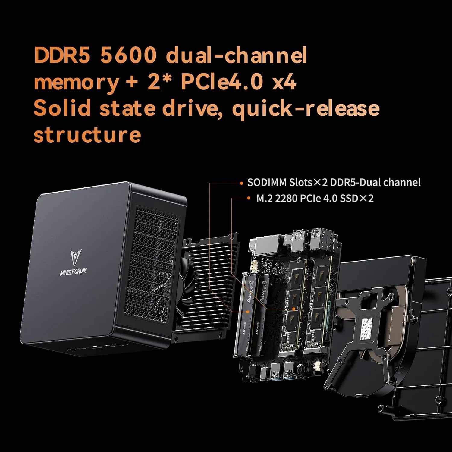MINISFORUM UM890 Pro Mini PC, AMD Ryzen 9 8945HS (up to 5.2GHz) Mini Computers, 32GB DDR5 5600MHz RAM&1TB PCIe 4.0 SSD, Mini Desktop Quad Display HDMI/DP1.4/USB-C, AMD Radeon 780M/Dual LAN 2.5G