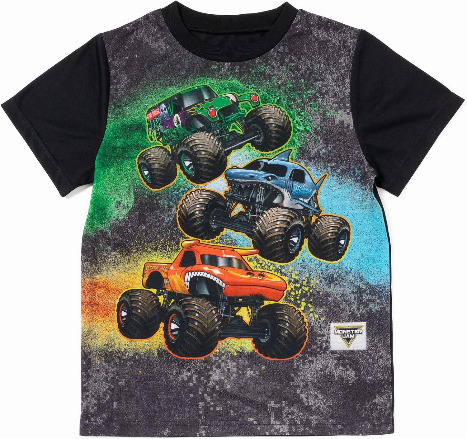 Monster Jam Pullover Pajama Shirt and Shorts Sleep Set Toddler to Little Kid Grave Digger El Toro Loco Megalodon