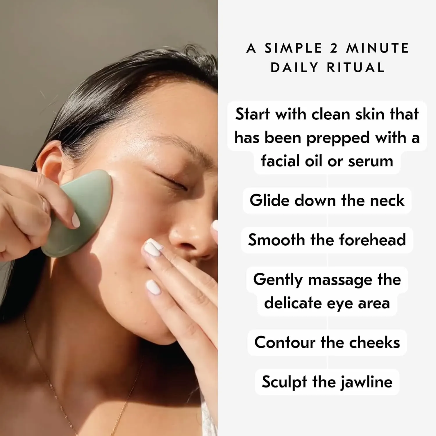 Mount Lai Amethyst Gua Sha Facial Tools – The Stone of Tranquility – Face & Body Guasha Tools for Self-Care, Massager for Sculpting, Muscle Tension Relief & Puffiness Reduction
