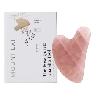 Mount Lai Rose Quartz Gua Sha Facial Tools – The Stone of Love – Face & Body Guasha Tools for Self-Care, Massager for Sculpting, Muscle Tension Relief & Puffiness Reduction