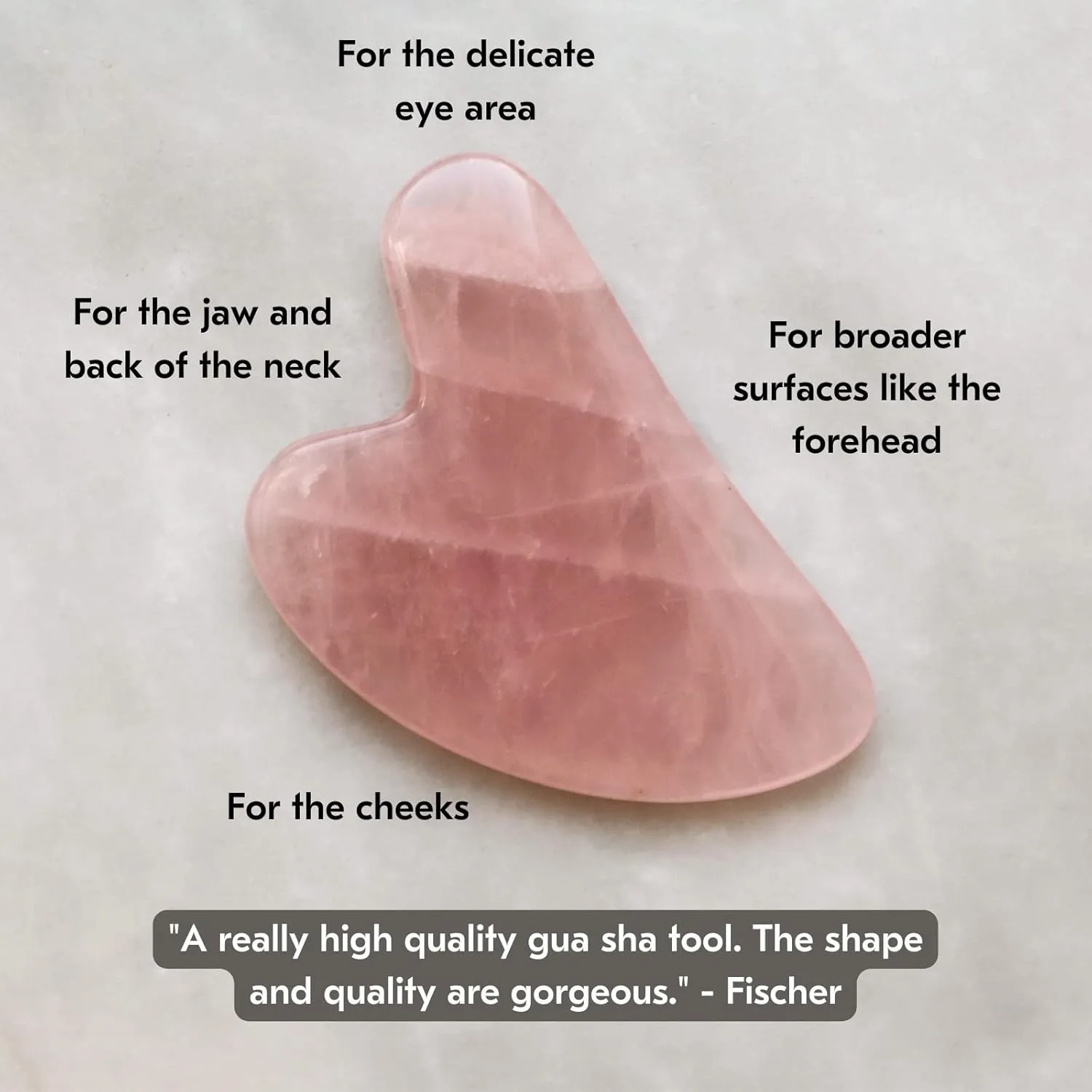 Mount Lai Rose Quartz Gua Sha Facial Tools – The Stone of Love – Face & Body Guasha Tools for Self-Care, Massager for Sculpting, Muscle Tension Relief & Puffiness Reduction