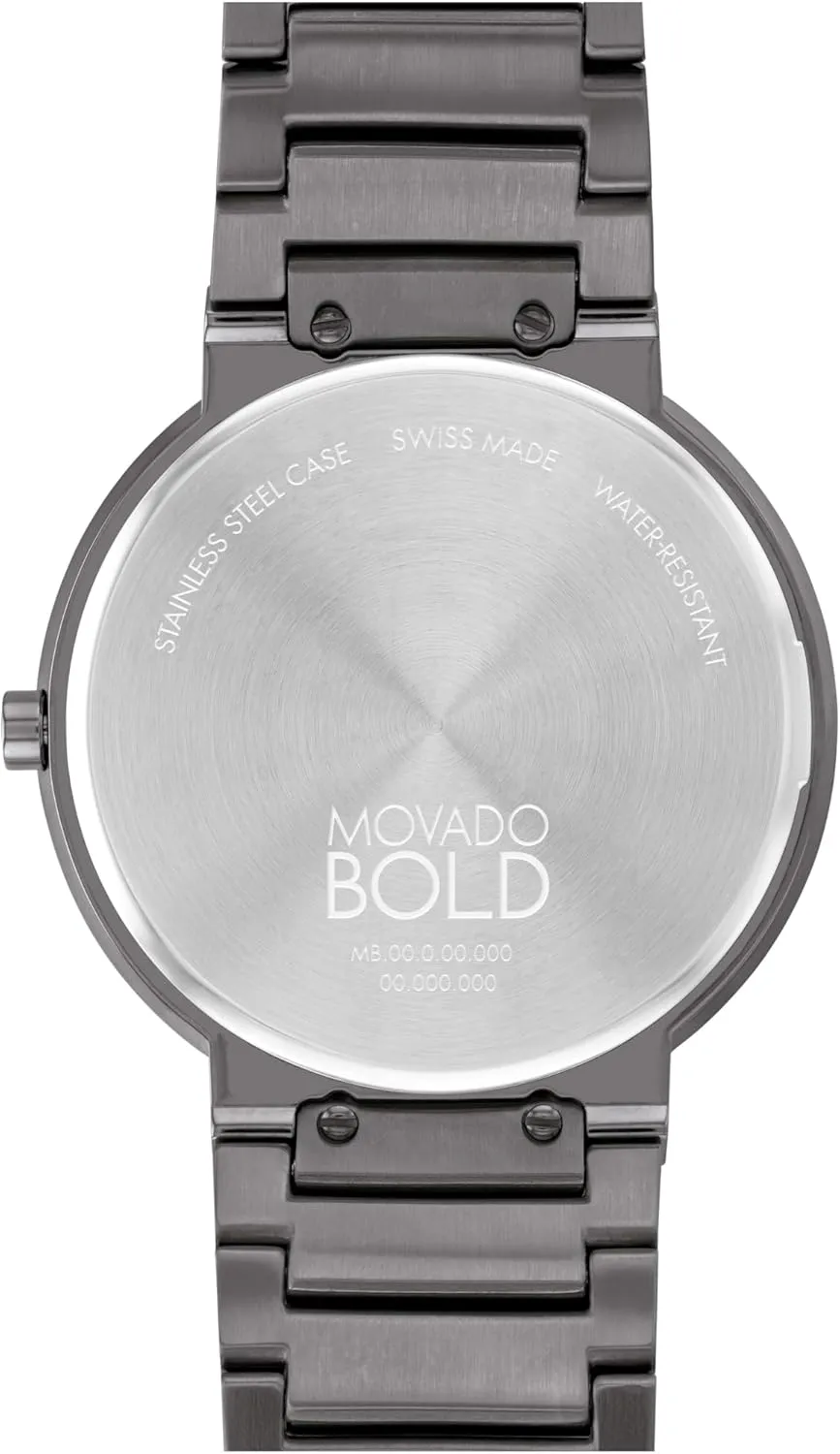 Movado Bold Horizon Ultra Thin Watch for Men and Women - Swiss Made - Water Resistant 3ATM/30 Meters - Sleek and Slim Premium Luxury Wristwatch for Everyone - 40mm