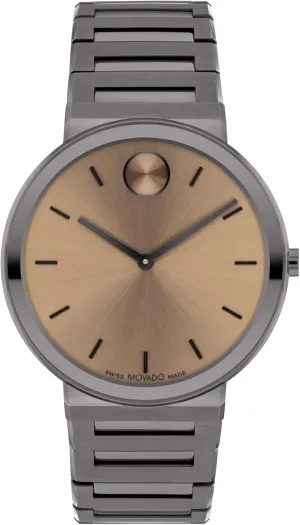 Movado Bold Horizon Ultra Thin Watch for Men and Women - Swiss Made - Water Resistant 3ATM/30 Meters - Sleek and Slim Premium Luxury Wristwatch for Everyone - 40mm