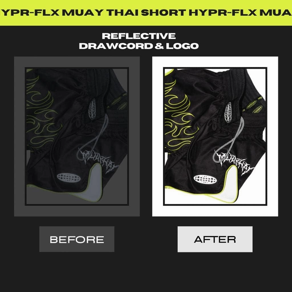 Muay Thai Shorts - Hypr FLX Muay Thai Shorts for Men and Women-Breathable and Lightweight Shorts for Fighting