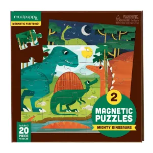 Mudpuppy 20pc Magnetic Jigsaw Puzzle Dinosaurs Travel Toys Best Seller Dinosaur toy 4yrs 