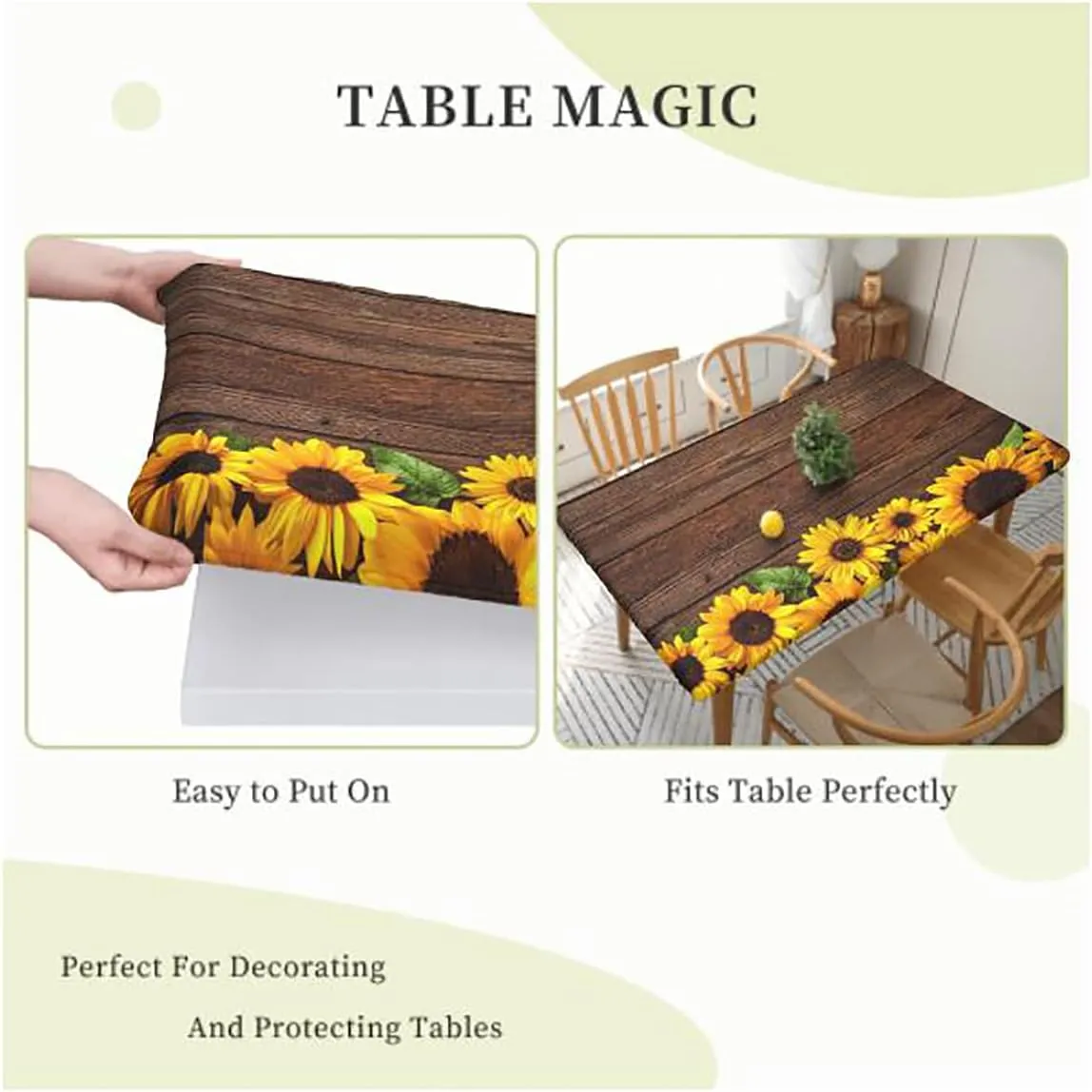 Multi Rectangle Tablecloth, Park in Fall Arts Trees in The Nature Waterproof Tablecloths for Picnic, Camping, Indoor, Outdoor Colorful Fairy Fits up 5 Foot Tables