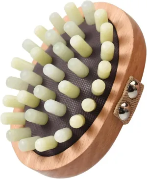 Multifunctional Jade Air Cushion Meridian Pressure Brush, Body Scraping Handheld Massage Brush Blood Circulation Anti Cellulite Cellulite Massage Tool Stress Relief(Cyan)