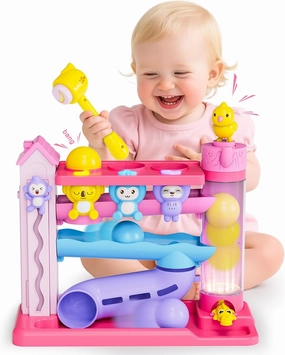 Musical Toy for 1-2 Year Old Girls,Educational Baby Toys 12-18 Months,Ball Drop Toy with English & Spanish,Fine Motor Toys for Toddlers 1-3,Birthday Gift for 1  Year Old Girl