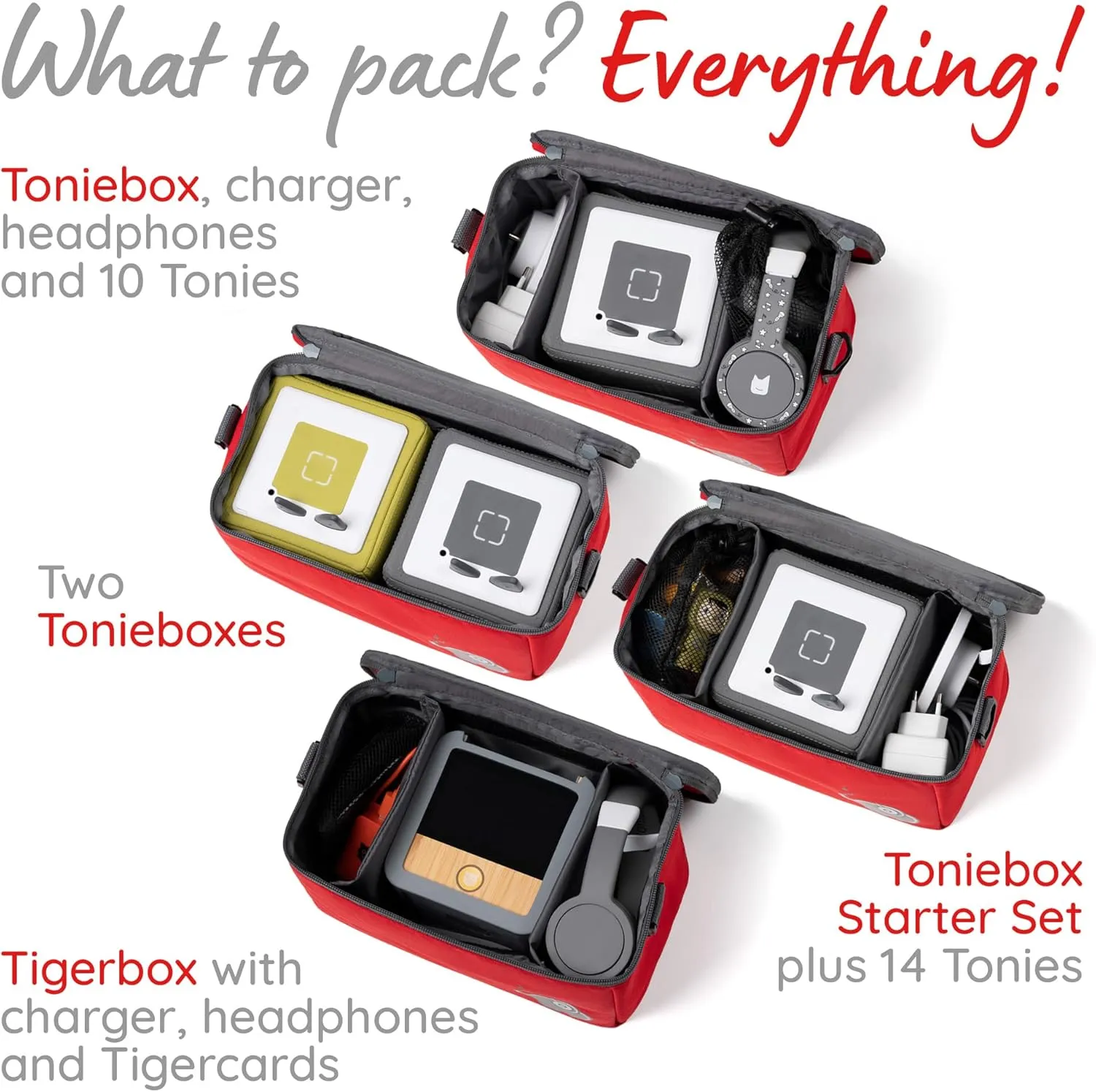 Musicbox bag for Toniebox [   net bag for Tonie storage ] FLEXIBLE TRANSPORT BAG FOR TONIEBOX Bag for figures and box including accessories I with recycled PET