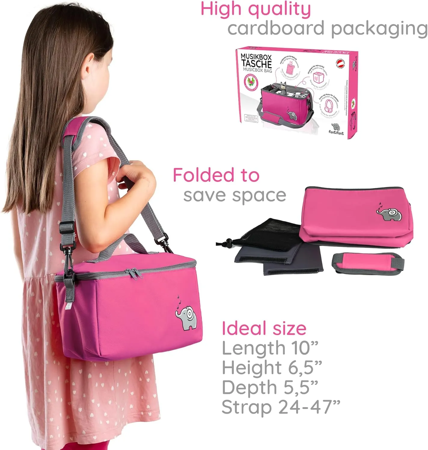 Musicbox bag for Toniebox [   net bag for Tonie storage ] FLEXIBLE TRANSPORT BAG FOR TONIEBOX Bag for figures and box including accessories I with recycled PET