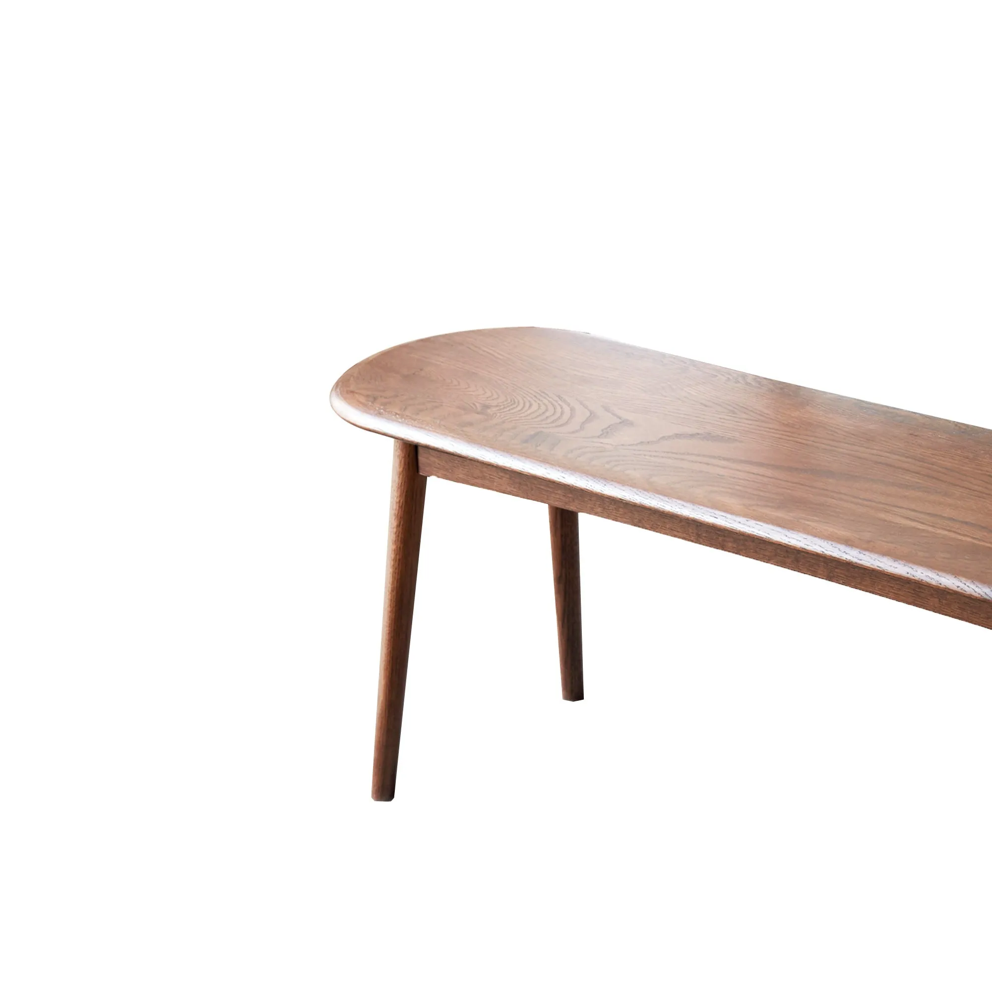 Natural Oak Solid Wood Bench - Walnut