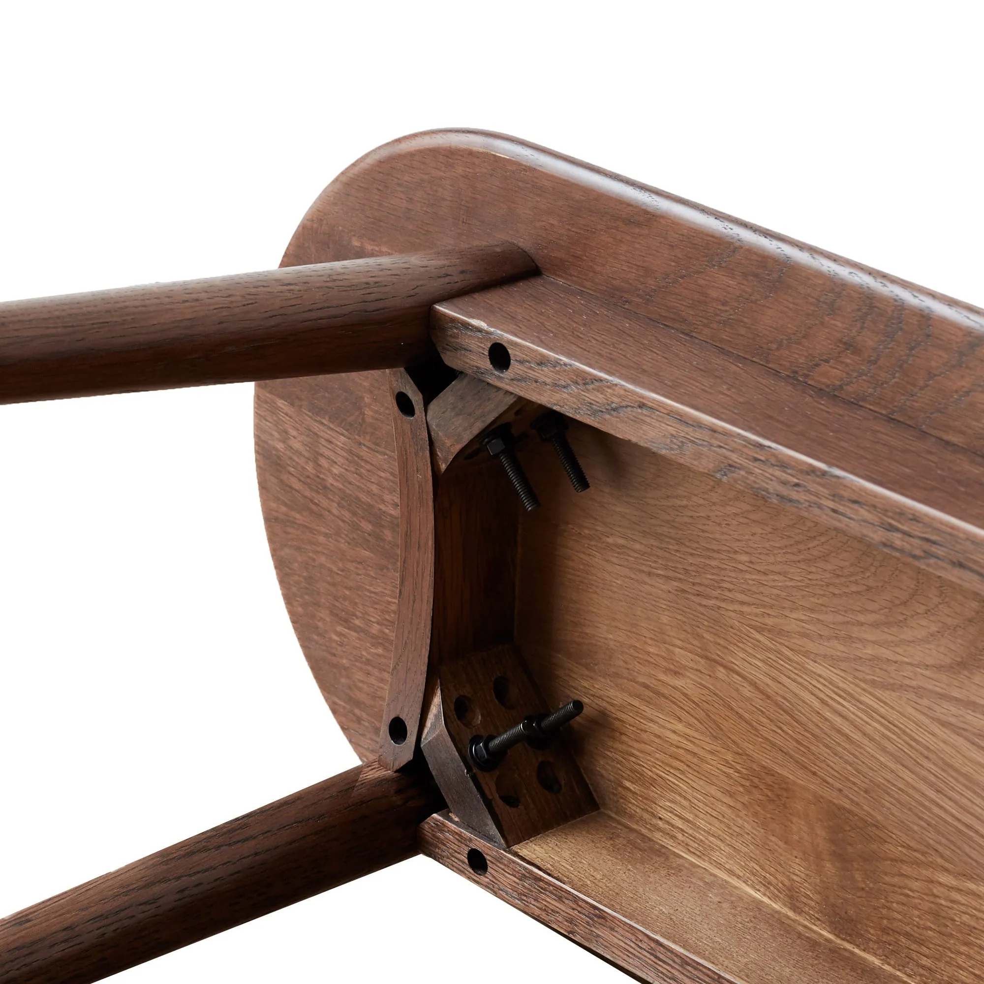 Natural Oak Solid Wood Bench - Walnut