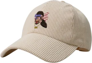 Naughty Monkey Baseball Cap for Men Women Corduroy Baseball Caps Trucker Caps Sun Hat