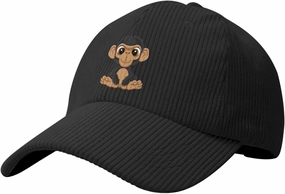 Naughty Monkey Baseball Cap for Men Women Corduroy Baseball Caps Trucker Caps Sun Hat