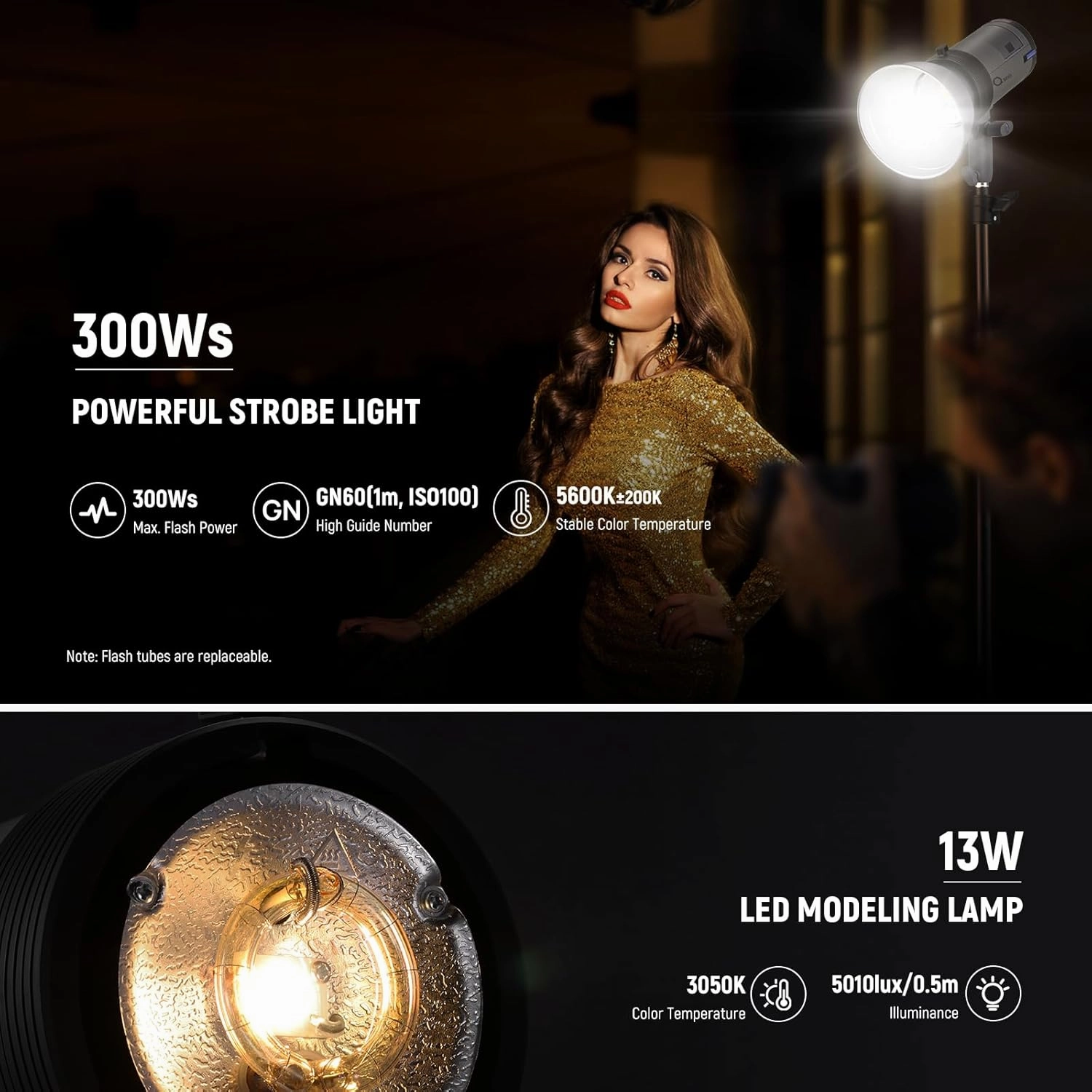 NEEWER Q300 300Ws 2.4G Outdoor Studio Flash with Q Compact Wireless Trigger, 7800mAh Li ion Battery Powered Strobe Light Photography Cordless Monolight with 1000 Full Power Flash 0.4~2.5s Recycle
