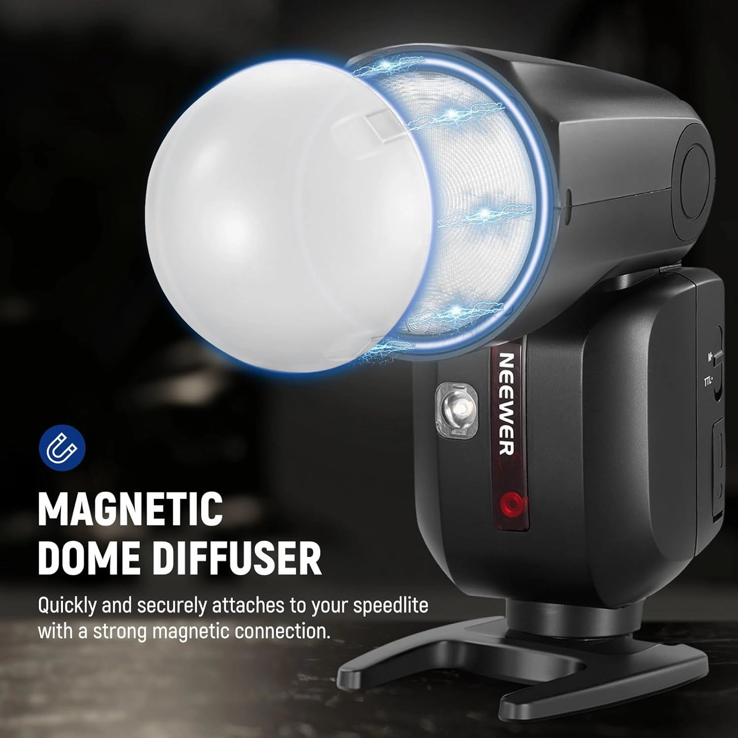 NEEWER Z2-N 2.4G TTL Round Head Flash Speedlite Compatible with Nikon Cameras, 76Ws 1/8000s HSS with Diffuser, 2 Modeling Lamps, Upgraded UI, TTL/M Toggle Key, 3000mAh Battery, 600 Full Power Flash
