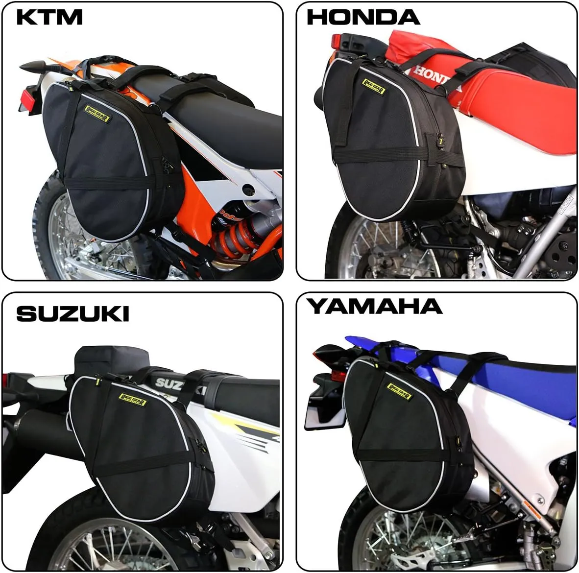 Nelson-Rigg Black Dual Sport Enduro Saddlebags, Fits Most Dual Sport/Enduro KTM Honda Yamaha & Suzuki Models