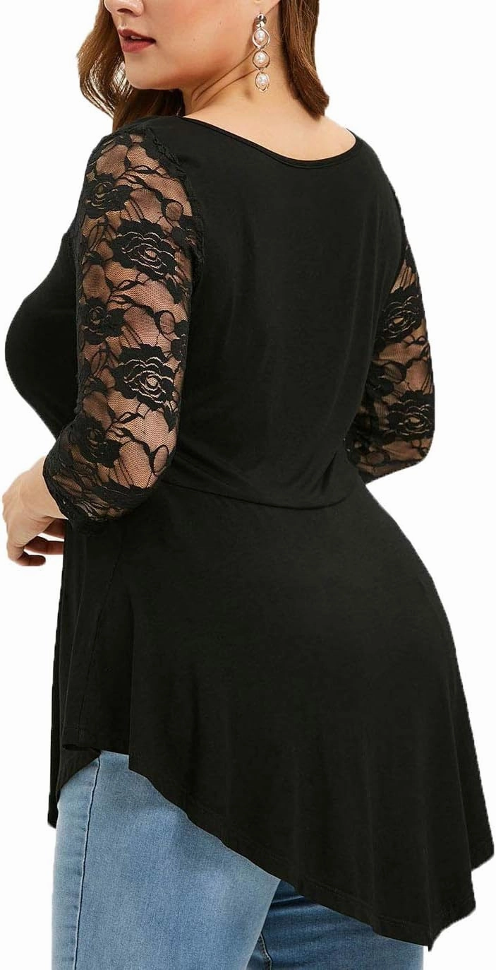 Nihsatin Women's Plus Size Lace up Ribbed Tops Casual T-Shirts Gothic Corset Top