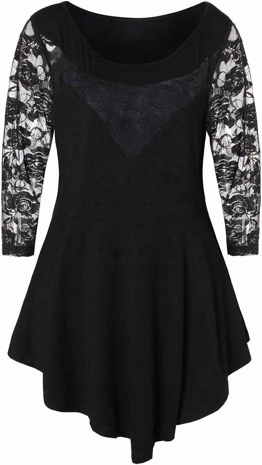 Nihsatin Women's Plus Size Lace up Ribbed Tops Casual T-Shirts Gothic Corset Top