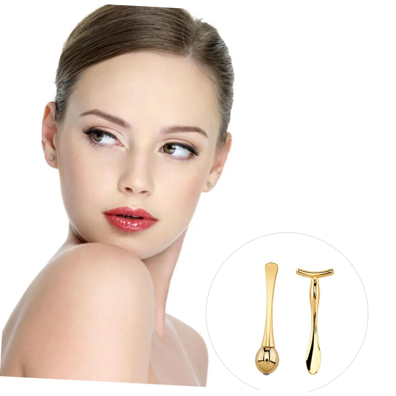 NOLITOY 3sets Scoop Shaped Massage Stick Ends for Smooth Skin Care Portable and Compact Design for Eye Essence Application and Puffiness Reduction