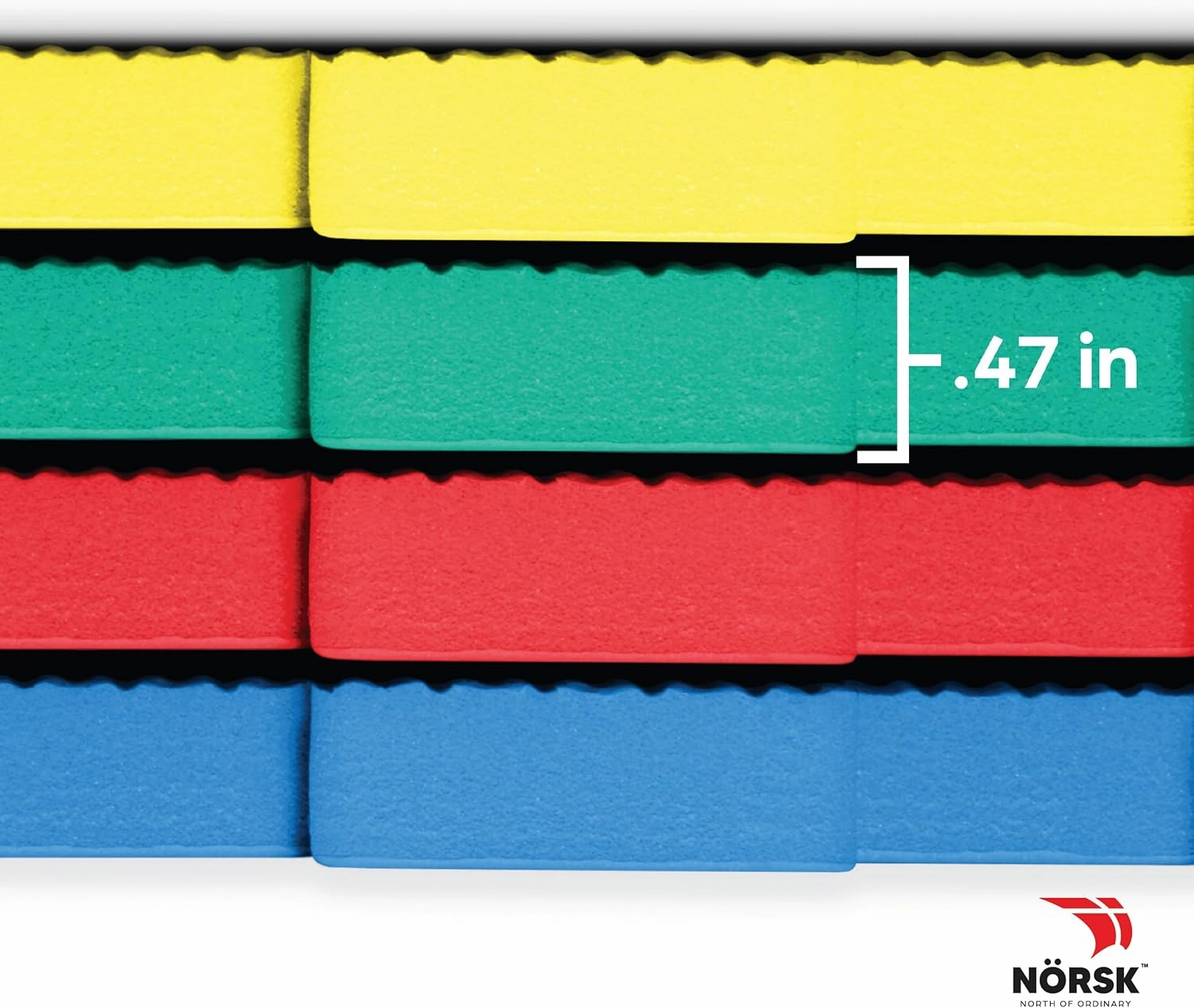 Norsk Solid Color Multi-Purpose Foam Flooring - EVA Foam Interlocking Tiles (Multi Color, 36 Tiles - 144 Sq. Ft)