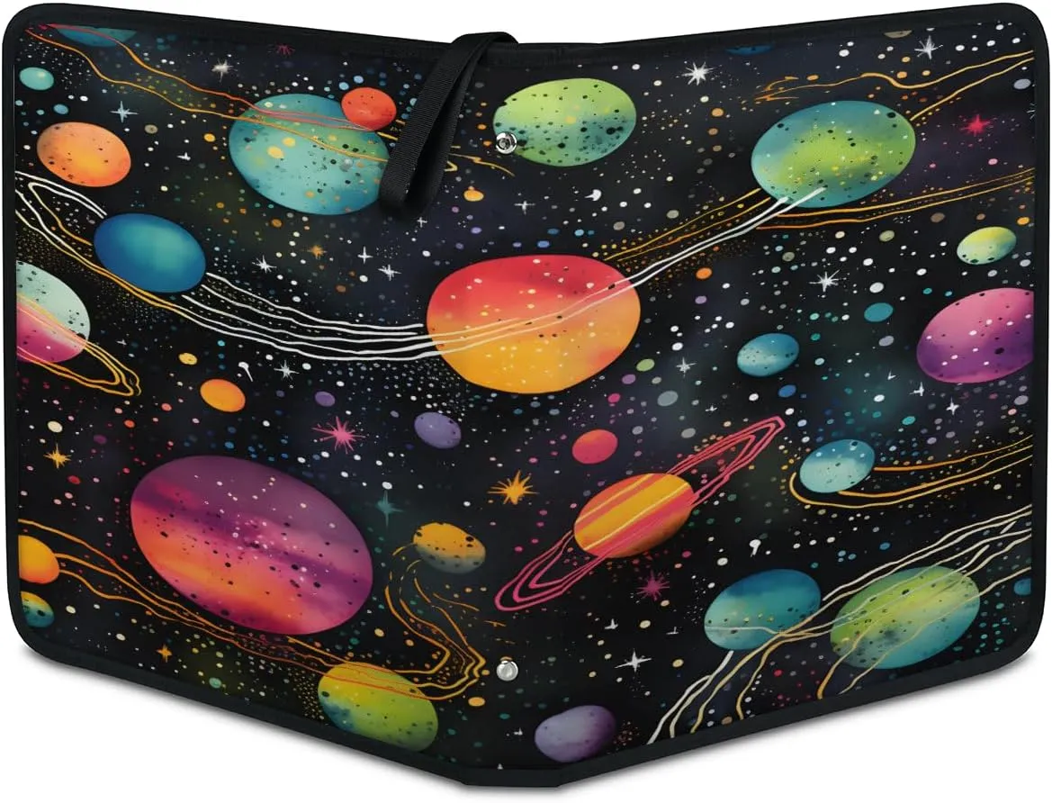 Note Planet 3 Ring Trading Zipper Binder Strap, Trading Card Binder 9 Pocket, 900 Pockets Card Holder with 50 Removable Sleeves for Game Cards