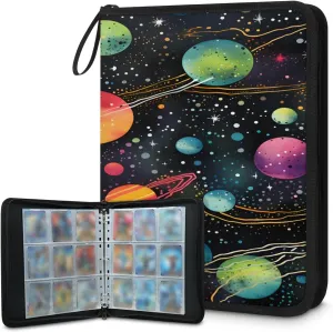 Note Planet 3 Ring Trading Zipper Binder Strap, Trading Card Binder 9 Pocket, 900 Pockets Card Holder with 50 Removable Sleeves for Game Cards