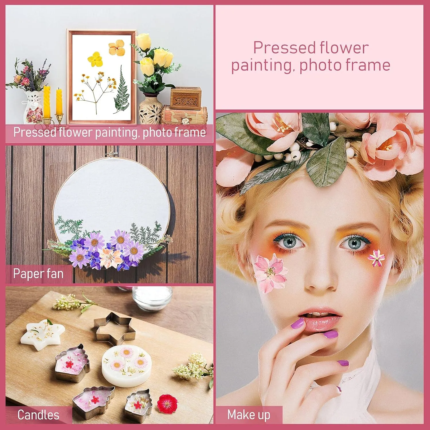 Nuanchu 200 Pieces Real Dried Pressed Flowers Resin Flowers for Resin Mold Real Daisy Dried Flower Leaves for Scrapbooking DIY Candle Accessories Jewelry Crafts Making(Multicolor)