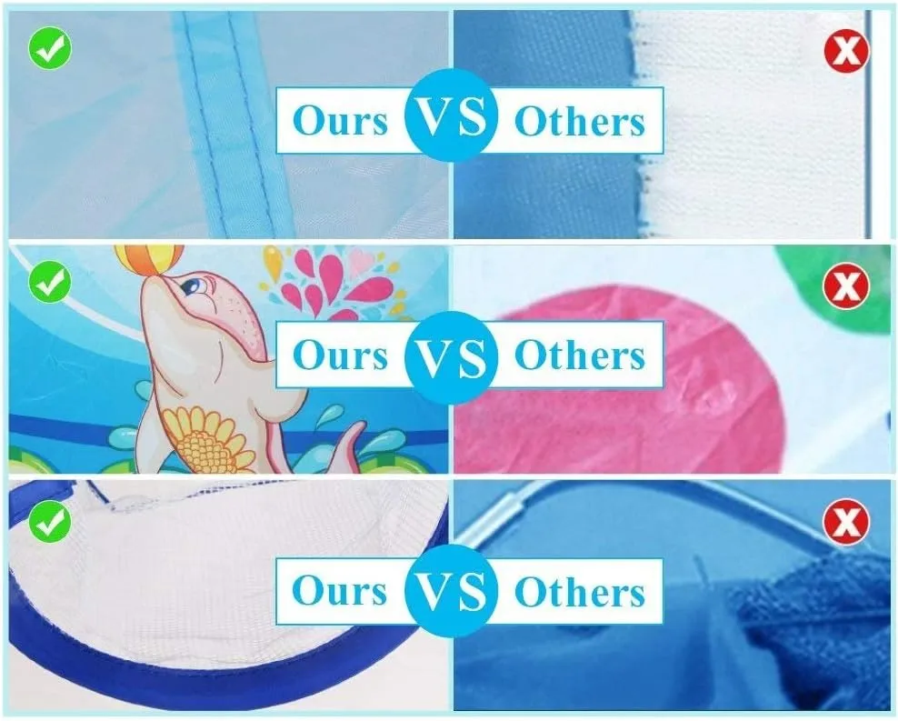 Ocean-Themed 3-in-1 Kids Play Tent With Tunnel & Ball Pit