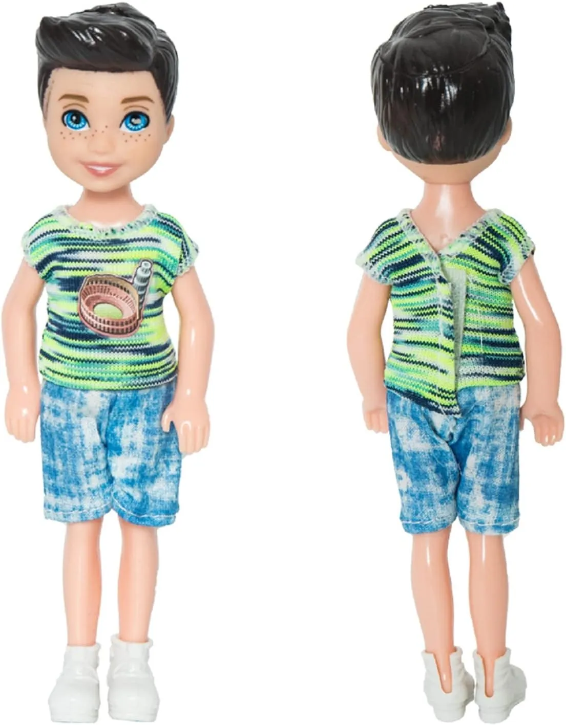 ONEST 10 Sets 5 Inch Mini Doll with Doll Clothes Party Grown Outfits Doll Accessories for Kids