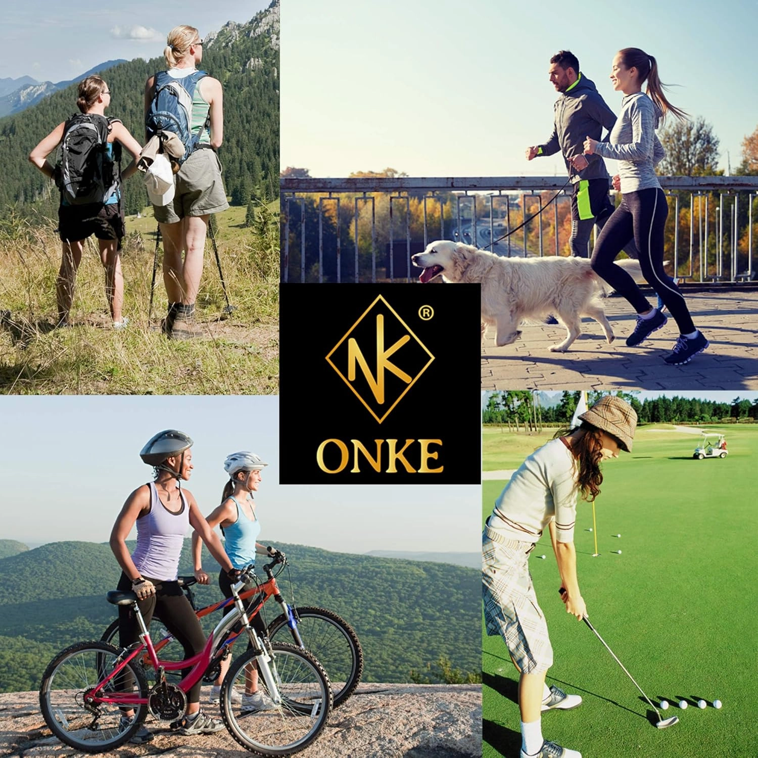 ONKE Merino Wool Socks for Women Ladies Cushion Crew Medium Weight Colorful Comfy Outdoor Trail Hiking Hike All Seasons Warm