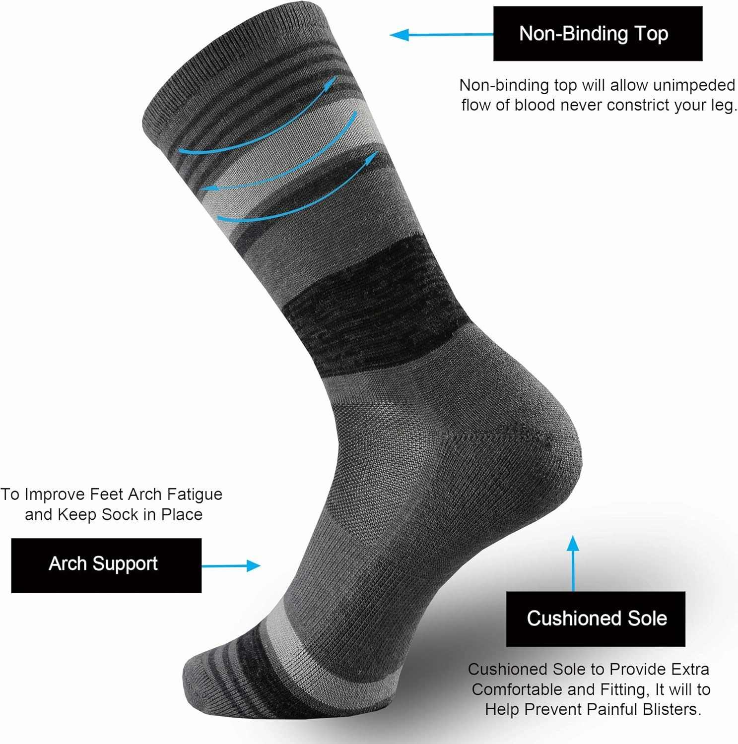 ONKE Merino Wool Socks for Women Ladies Cushion Crew Medium Weight Colorful Comfy Outdoor Trail Hiking Hike All Seasons Warm